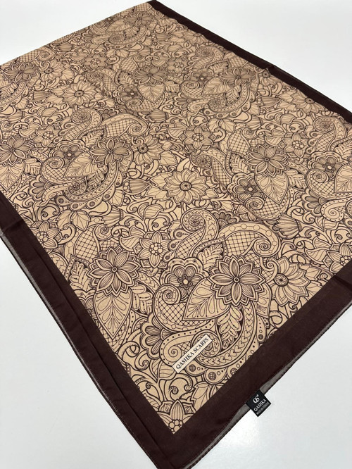 QASHKA Soft Pamuklu Şal Etro Desen LBD1118