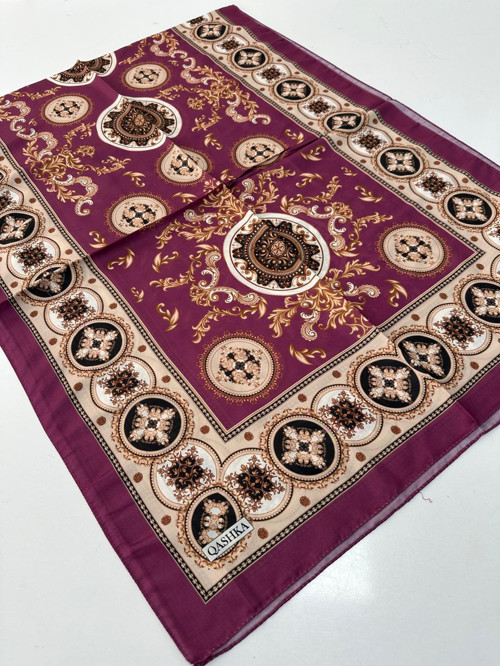 QASHKA Soft Pamuklu Şal Etro Desen LBD1318