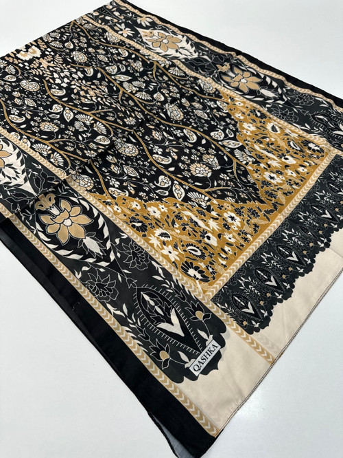 QASHKA Soft Pamuklu Şal Etro Desen LBD1522