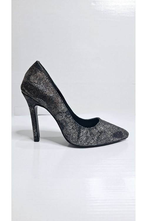 RETRO KADIN TOPUKLU AYAKKABI STİLETTO-SİMLİ