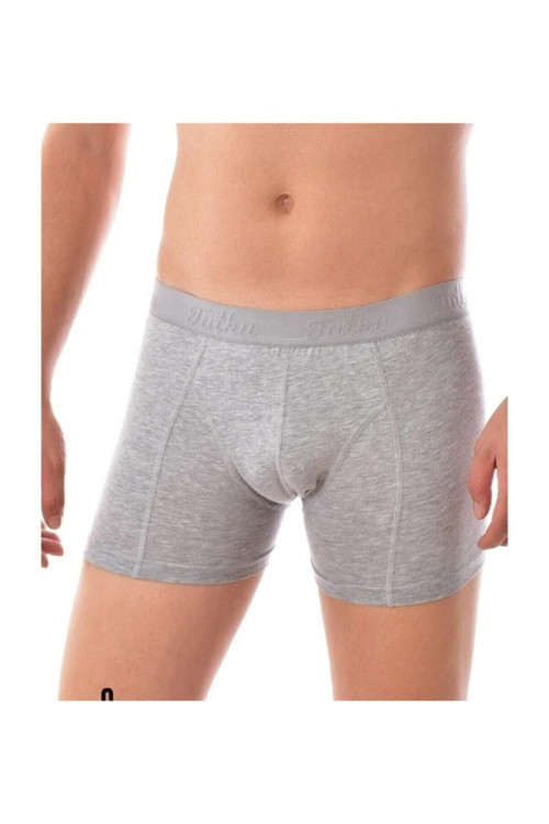 3 Adet Elastan Erkek Boxer - Gri 0114
