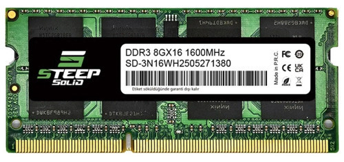 Steep Solid Ram Nb 8Gb Ddr3 1600Mhz Ddr3L 1.35V cl11 Sodım
