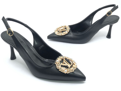 Feles Taşlı Toka Detaylı Arkası Açık Stiletto Kadın Topuklu Ayakkabı