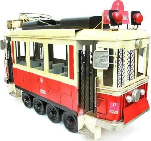 Metal Taksim Tramvay Büyük Biblo Dekoratif Hediyelik