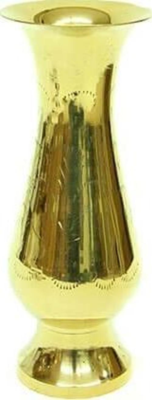 Vazo Düz Model Tamamı Pirinç Dekoratif Hediyelik