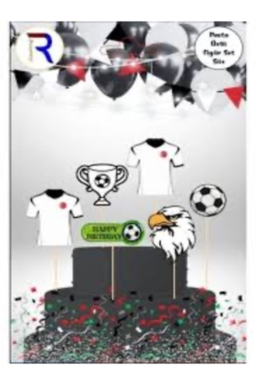 Beşiktaş Temalı Pasta Üstü Figür Set