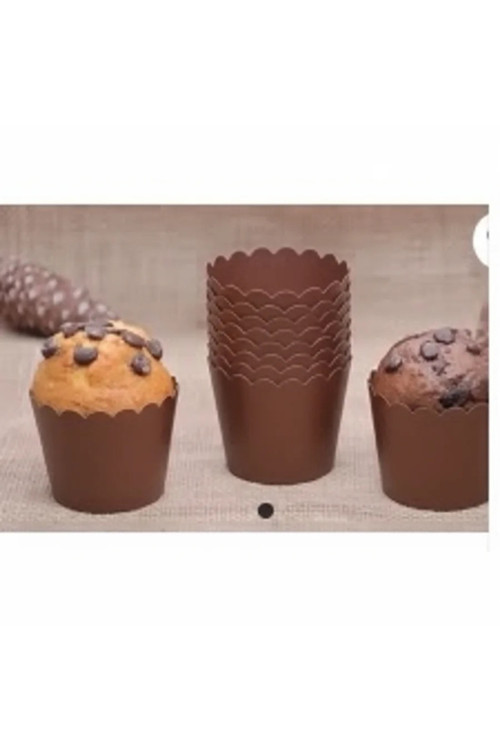 Kahverengi Cupcake Kalıbı & Kek Kapsülü & 25'Li Kek Kapsülü