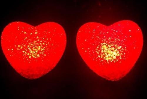 Led Işıklı Kırmızı Kalp Gece Lambası Dekoratif Hediyelik