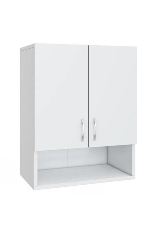 2 Kapaklı Çok Amaçlı Tek Raflı Banyo Ve Mutfak Dolabı 70X30X70 Cm