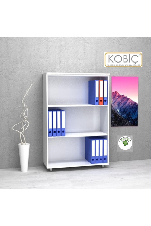 Kobi̇Ç Ofi̇S Dosya Dolabi Rafli Mdflam Dolap 70X35X115 Cm (Beyaz)