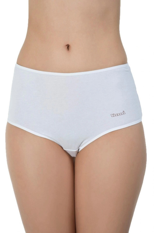 Kadın Pamuklu Yüksek Bel Külot Beyaz Maxi 2li Paket