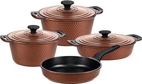 Triana 7 Parça Granit Döküm Tencere Seti Bronz 3536