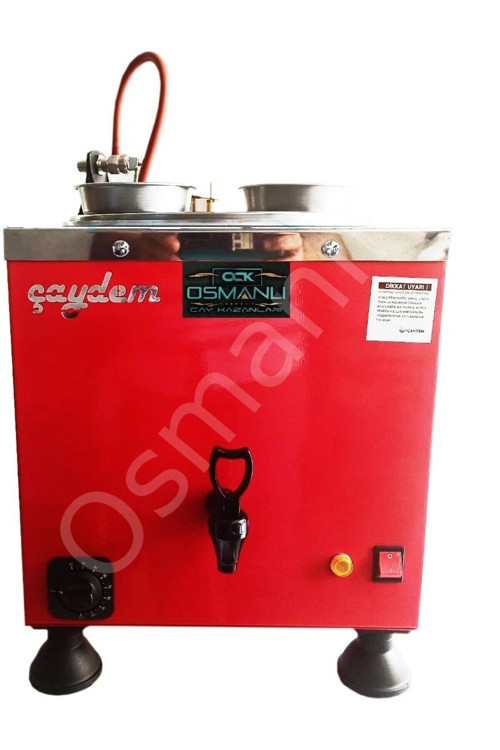 Osmanlı 2 Demlikli Şamandıralı Tam Otomatik Yalıtımlı Çay Kazanı Semaver Çaycı Çay Makinesi