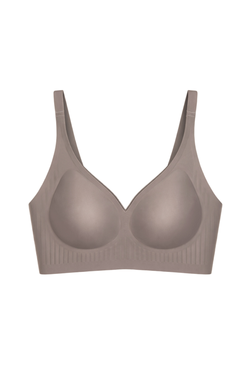 Seamless Bra - Slight | Kahverengi Lazer Kesim Dikişsiz Dilim Detaylı Balensiz Kadın Sütyen