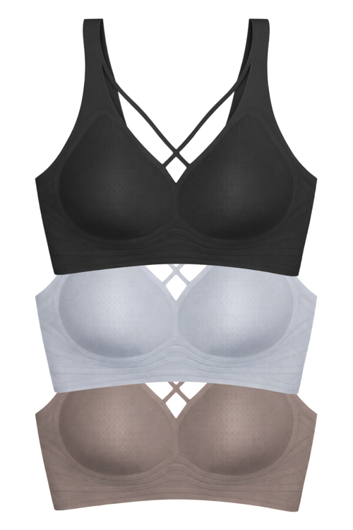 Seamless Bra - Zero Feel | Lazer Kesim Dikişsiz Ultra Hafif Balensiz Kadın Sütyen 3'lü Paket-2