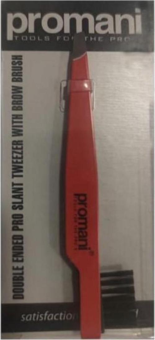 PR-929 Eğik Uçlu Kaş Fırçalı Cımbız