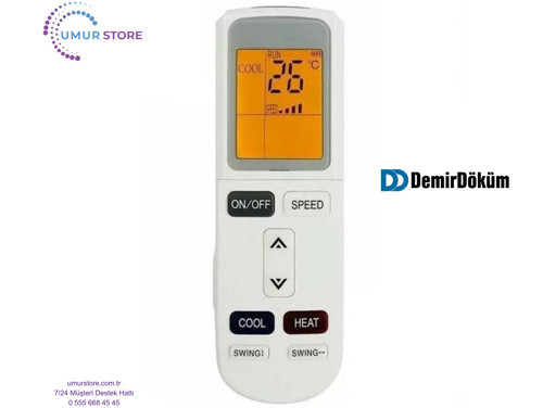 Demirdöküm YKR-F/05RJ Uyumlu Klima Kumandası-Işıklı Ekran