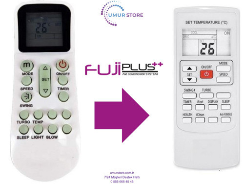 Fujiplus YKR-K/001E Uyumlu Klima Kumandası
