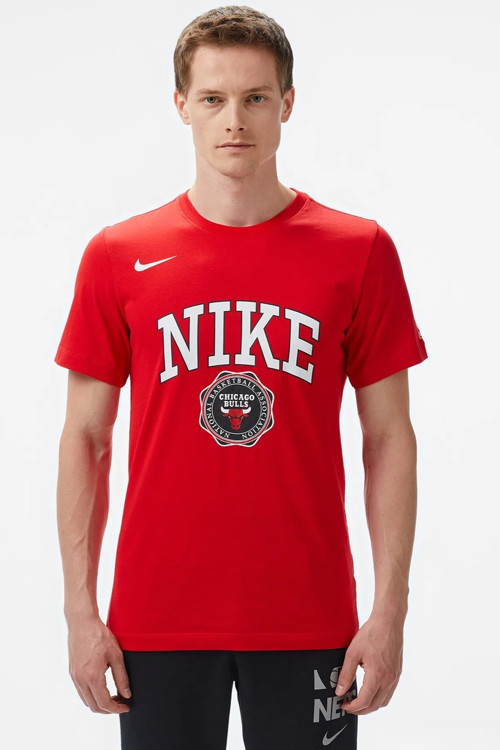 NBA Chicago Bulls Mens Tee Red Grafik Baskılı Erkek Tişört Kırmızı