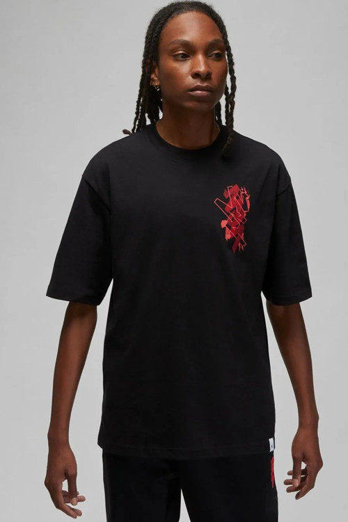Air Jordan Zion Sneaker School Mens Tee Black Grafik Baskılı Erkek Tişört Siyah