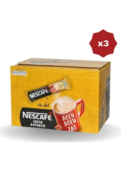 Nestle 3n1 Sütlü Köpüklü 17.4 gr 56'lı - (3 Adet)