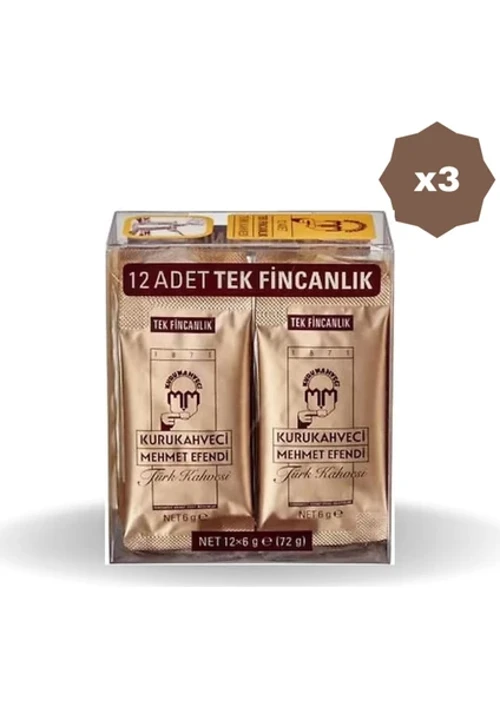 Mehmet Efendi Türk Kahvesi 6 gr - (3 Adet)