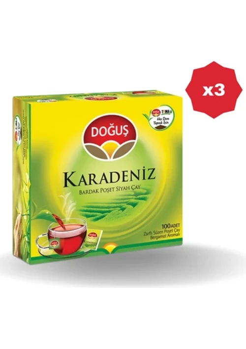 Doğu Karadeniz Bardak Poşet Çay 100'LÜ - (3 Adet)