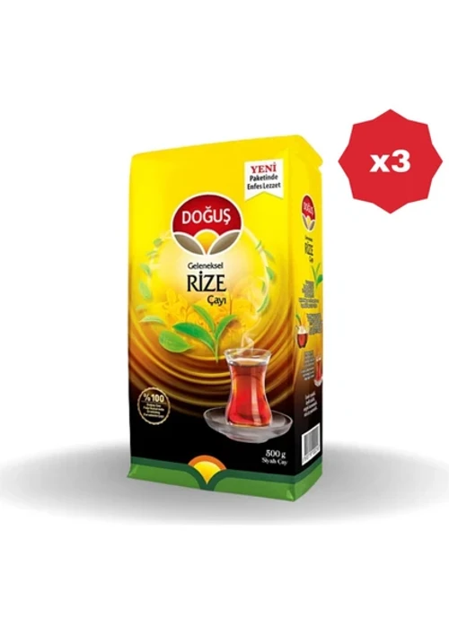 Geleneksel Rize Çay 500 gr - (3 Adet)