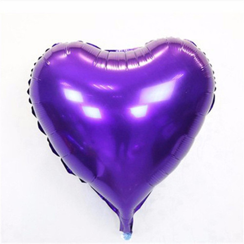 Büro Ev Ofis Etkinik Süsleri için 45CM Mor Kalp Folyo Balon