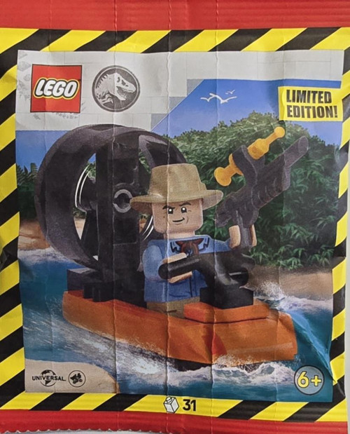 Jurassic World 122508 Alan Grant with Hovercraft