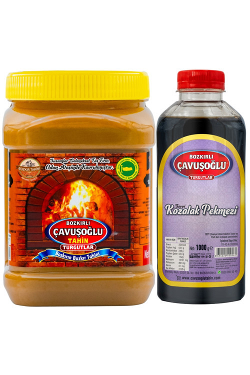 Çifte Kavrulmuş Kepekli Bozkır Tahini 930 Gr Çavuşoğlu Kozalak Pekmezi 1000 Gr