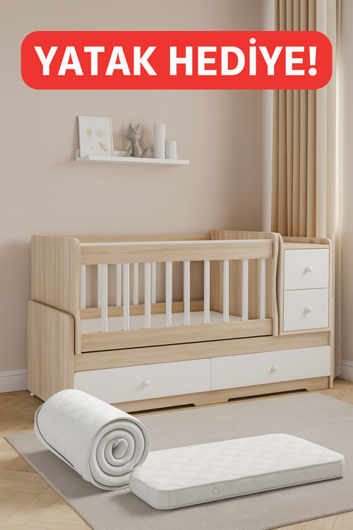 Moon Anneyanı Sallanır Çekmeceli Büyüyen Beşik