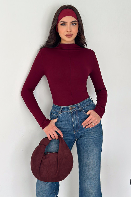 Kadın Dikiş Detaylı Fit Bluz – White Line