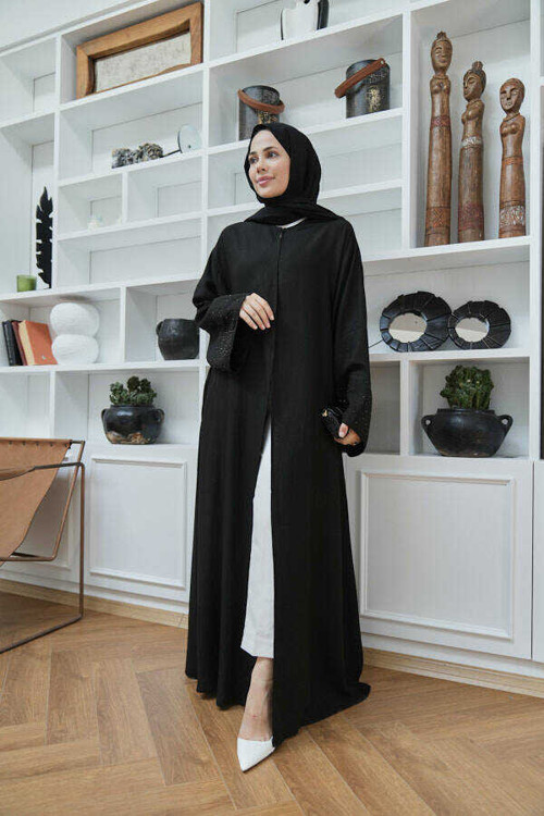 6642-Parça Boya Abaya Siyah