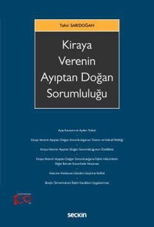 Kiraya Verenin Ayıptan Doğan Sorumluluğu Tahir Sarıdoğan 1. Baskı, Aralık 2023
