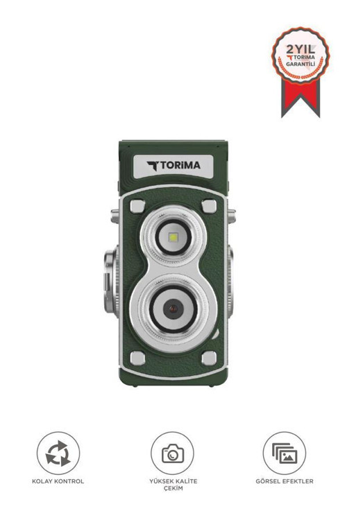 Mini Retro Dijital Fotoğraf Makinesi Video Kamera 1080P CMR44 Yeşil