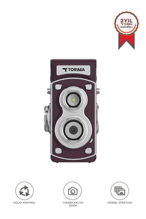 Mini Retro Dijital Fotoğraf Makinesi Video Kamera 1080P CMR44 Mor