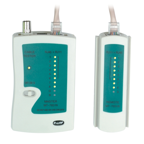 Luxury,RJ45/RJ11/RJ12/BNC Kablolarının Test Edilmesi İçin Mini LAN Kablo Test Cihazı