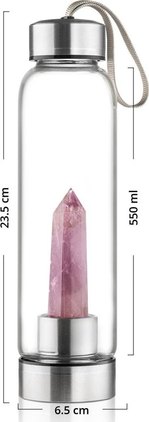 Ametist Doğal Taş Su Şişesi 550 ml