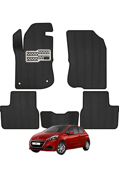 Peugeot 208 2012-2019 Uyumlu Araca Özel Eva Oto Paspas Takımı
