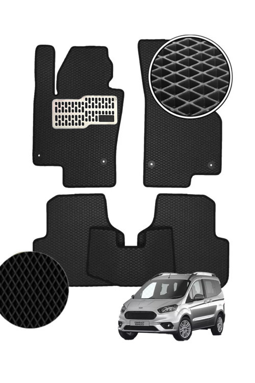 Ford Courier 2014-2023 Uyumlu Araca Özel Eva Oto Paspas Takımı