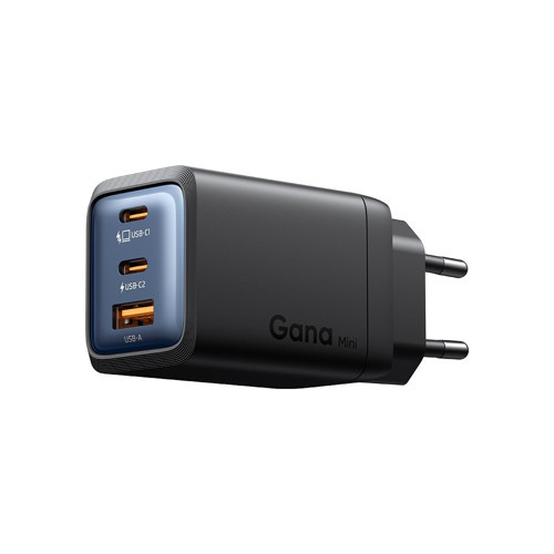 CH-0970 GaN Series 67W 2C1A Mini GaN Şarj Cihazı (EU Plug – Siy