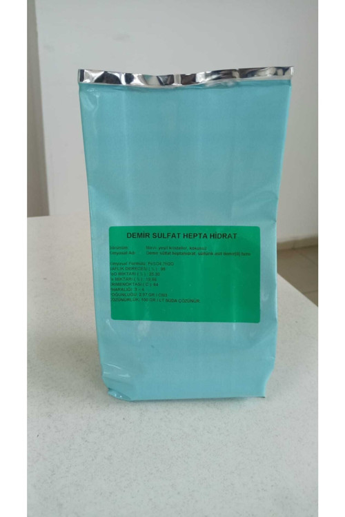 Demir Sülfat Hepta Hidrat / Demir Sülfat Gübresi / Demir Gübresi / 1000 Gr