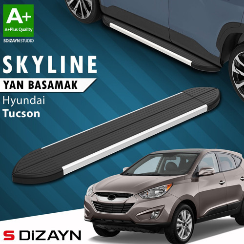 S-Dizayn Hyundai Tucson 2 Skyline Aluminyum Yan Basamak 173 Cm 2004-2014 A+ Kalite