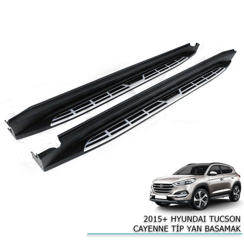 Hyundai Tucson Uyumlu 2016 - Oto Koruma Yan Basamak Oem Square Style(Kopya)