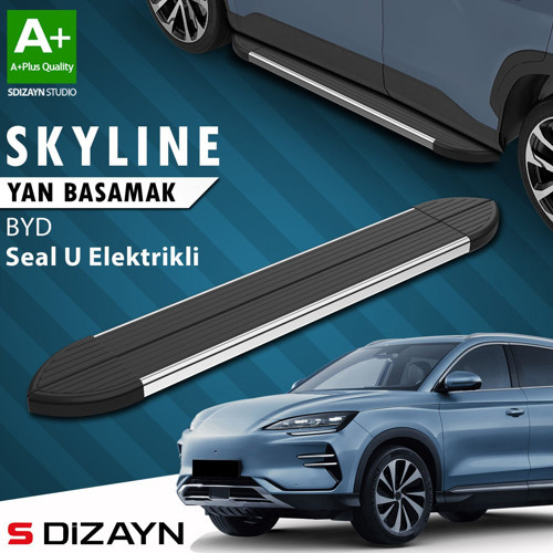 S-Dizayn BYD Seal U Elektrikli Skyline Krom Yan Basamak 193 Cm 2022 Üzeri A+ Kalite