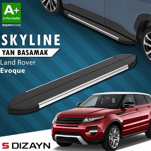 S-Dizayn Land Rover Range Rover Evoque Skyline Krom Yan Basamak 173 Cm 2012-2017 A+ Kalite