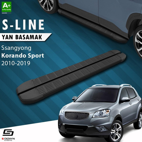 Ssangyong Korando Sport S-Line Siyah Yan Basamak 203 Cm 2010-2019 A+ Kalite