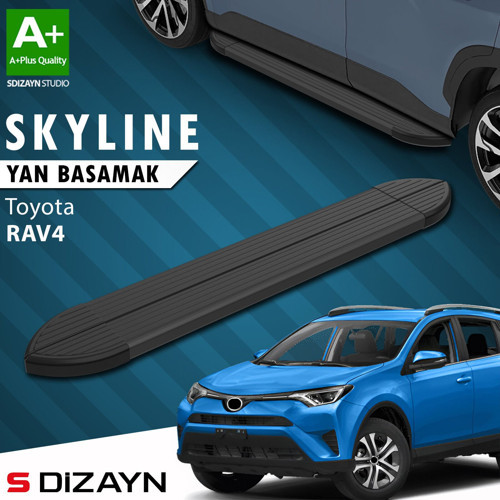 S-Dizayn Toyota Rav 4 4 Skyline Siyah Yan Basamak 173 Cm 2013-2017 A+ Kalite