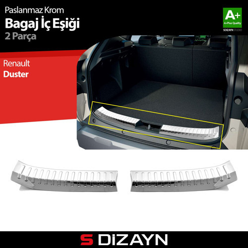 S-Dizayn Renault Duster Krom Bagaj İç Eşiği 2 Prç. 2024 Üzeri A+ Kalite